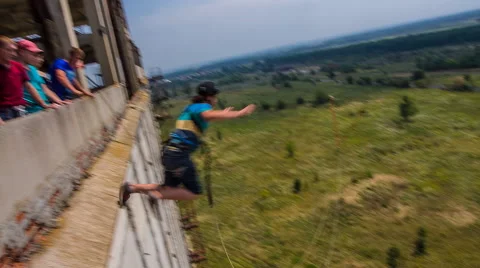 Jump face in an attempt to reach Stock Footage 41231702