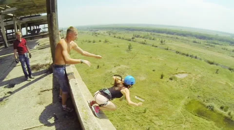 Jump face forward waving his arms and legs Stock Footage 68069908