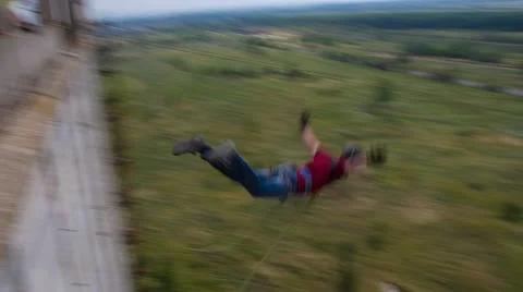 Jump face with a wave of his hands Stock Footage 41231690