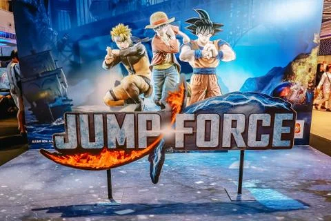 JUMP FORCE. Create your own avatar to fight alongside is popular game Foto stock