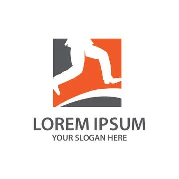 Jump forward logo Stock Illustration