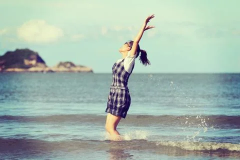 Jump to the freedom Foto stock