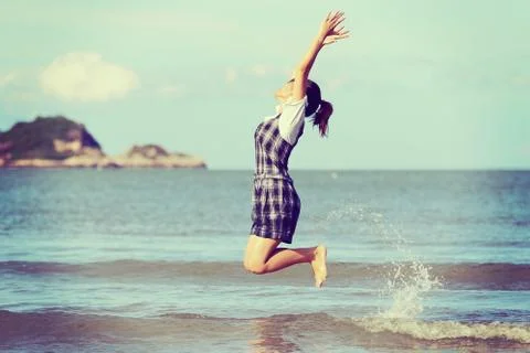 Jump to the freedom Stock Photos