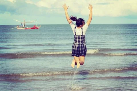 Jump to the freedom Stock Photos