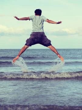 Jump to the freedom Stock Photos