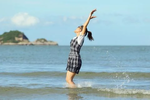 Jump to the freedom Stock Photos