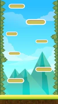 Jump Game User Interface Design For Tablet Illustrazione stock