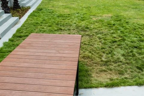 Jump to the grass. Foto stock