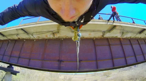 Jump headfirst with divorced hands Stock Footage 52431453