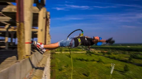 Jump headfirst horizontally rotated Stock Footage 40839273