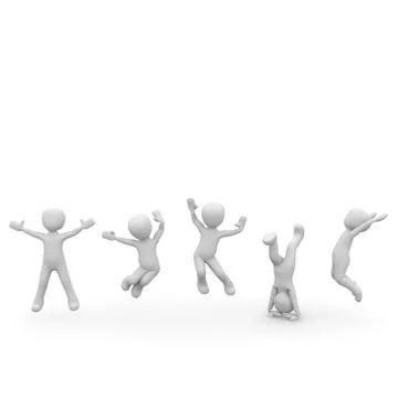 The jump for joy Stock Illustration