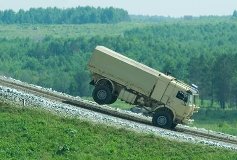 Jump of Kamaz Stock Photos