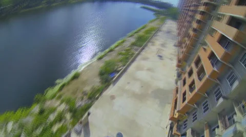 Jump lakeside Karasun Stock Footage 37727499