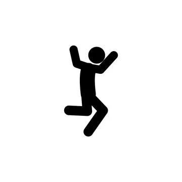 Jump, man icon. Element of walking and running people icon for mobile concept Illustrazione stock