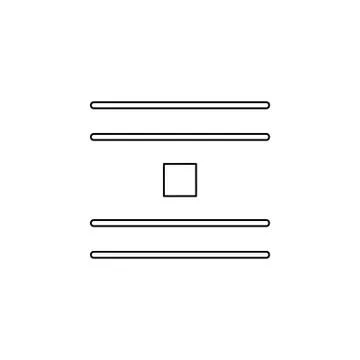 Jump object, text icon. Simple thin line, outline vector of Text editor icons 스톡 일러스트