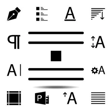 Jump object, text icon. Simple glyph, flat vector of Text editor set icons fo Stock Illustration