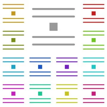 Jump object, text multi color icon. Simple thin line, outline vector of Text  Stock Illustration