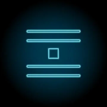 Jump object, text neon icon. Simple thin line, outline vector of Text editor  Stock Illustration