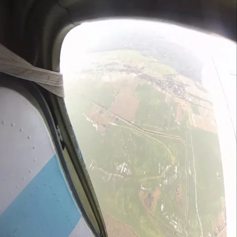 Jump with a parachute Stock Footage 69717179