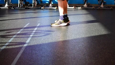 Jump rope close up feet Stock Footage 257458261