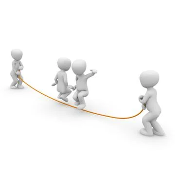 Jump rope for four Stock Illustration