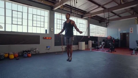 Jump rope gym Stock Footage 71615786