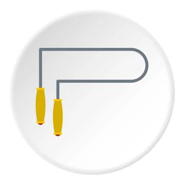 Jump rope icon circle Stock Illustration