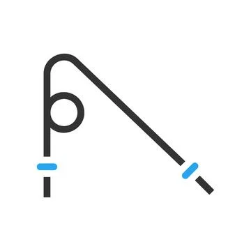 Jump rope icon solid blue black colour sport symbol illustration. Stockillustratie