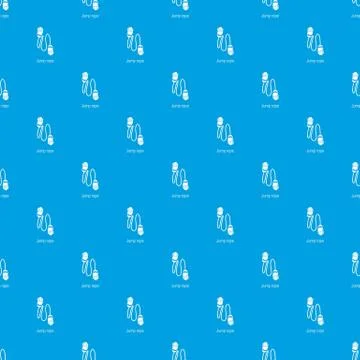 Jump rope pattern vector seamless blue Stock Illustration