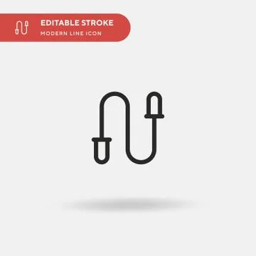 Jump Rope Simple vector icon. Illustration symbol design template for web mob Stock Illustration