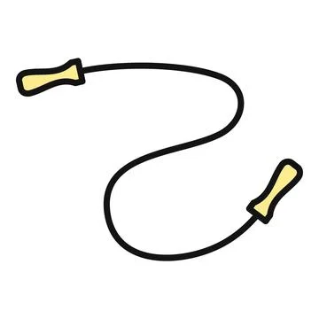Jump rope for skipping exercise and cardio workout Stock Illustration