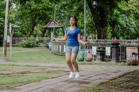 Jump Rope Workout Stock Photos