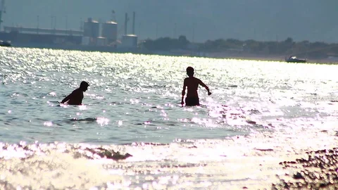 Jump to sea Stock Footage 99310076