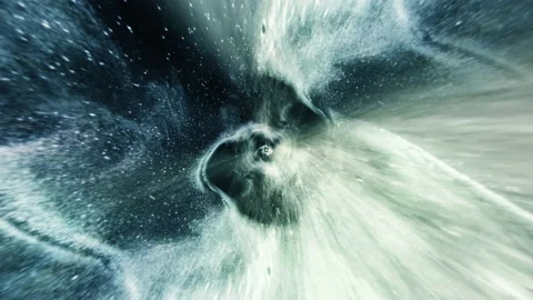 Jump in space wormhole through time space tunnel Video stock 154160871