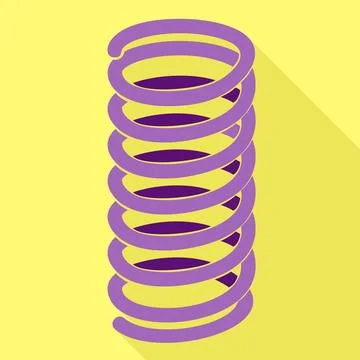 Jump spring icon, flat style Stockillustratie