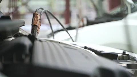 Jump start car process by charging battery Stock-Footage 148643646