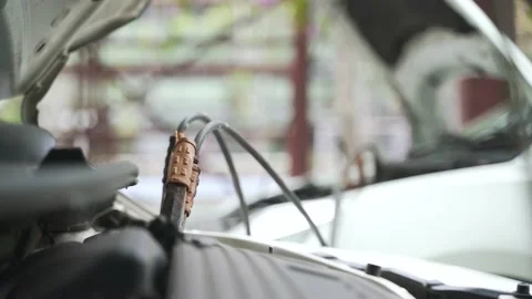 Jump start car process by charging battery Stock Footage 165681154