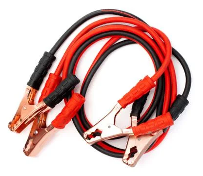 Jump start with crocodile clip Stock Photos