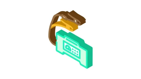 Jump starter kit accessory isometric icon animation Stock Footage 327279926