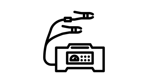 Jump starter kit accessory line icon animation Stock Footage 326751079