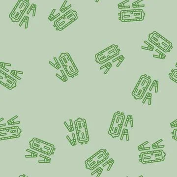 Jump starter kit accessory line seamless pattern Stockillustratie