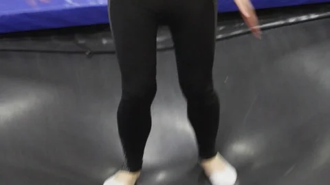 Jump on the trampoline Stock Footage 88782989