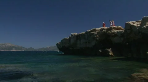 Jump into water Stock Footage 772780