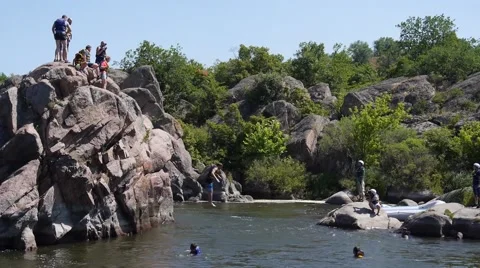 Jump into the water Stock Footage 62551081