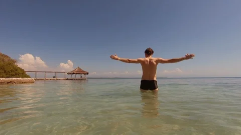 Jump into the water Stock Footage 126059795