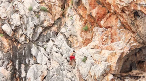 Jumped into the sea Video stock 24881409