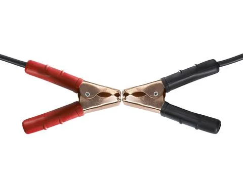 Jumper cable isolated on white background Stock Photos