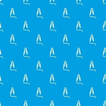 Jumper cable pattern vector seamless blue Stock Illustration