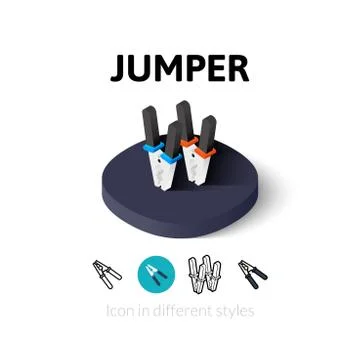 Jumper icon in different style Ilustración de archivo