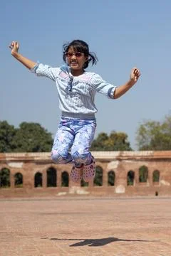 Jumping in air Foto stock